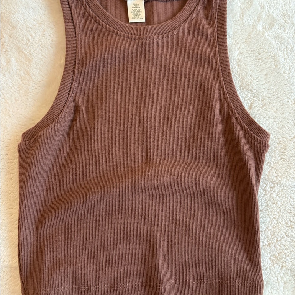 Bozzolo Mauve Ribbed Tank Top
